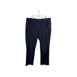 Ralph Lauren NEW Women's 18W Wide Leg Jeans Dark Wash Blue Pockets Stretch